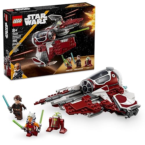 LEGO Star Wars: The Clone Wars Ahsoka's Jedi Interceptor Spaceship Building Toy - Kids Star Wars Toy for Boys and Girls, Ages 8+ - Gift Idea for Birthdays - 75401