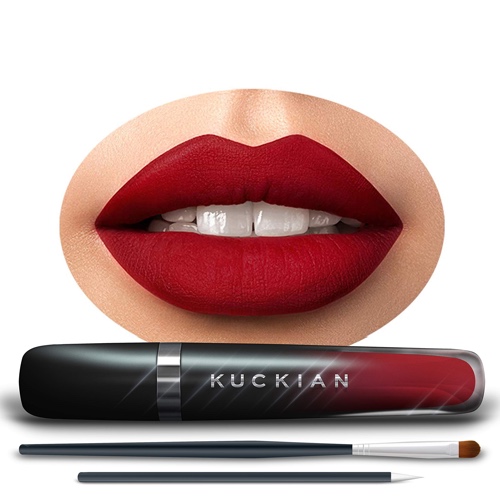 DINNER AT 8, by Kuckian - Sexy Red Lipstick - LONG LASTING - Liquid Velvet Supremé by Kuckian - Cruelty Free, Vegan, Liquid Matte, Long Lasting, No Smudge