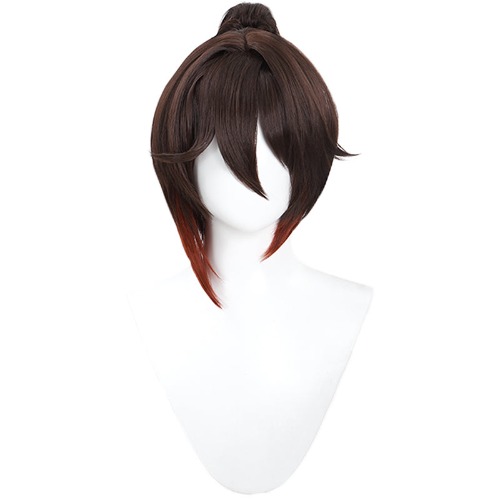 【Ready For Ship】DokiDoki Game Honkai: Star Rail Cosplay Wig Tingyun Wig / Ear Short Brown | Tingyun Wig Only