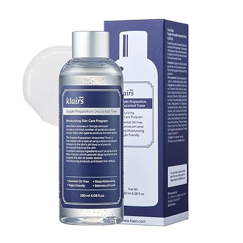 [KLAIRS] Supple Preparation Unscented Toner 6.08 fl oz, Lightweight, Essential Oil-Free, Alcohol Free, Packaging Changed - 6.08 Fl Oz (Pack of 1)