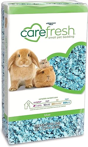 carefresh 99% Dust-Free Blue Natural Paper Small Pet Bedding with Odor Control, 23 L - 23 L - blue