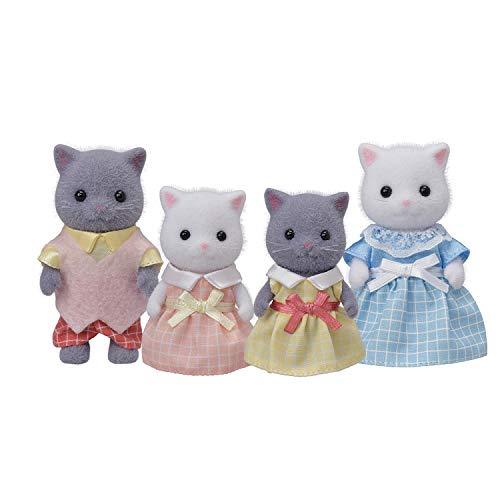 Calico Critters Persian Cat Family, Set of 4 Collectible Doll Figures - CC Persian Cat Family