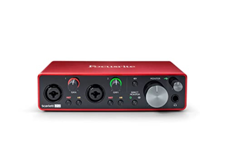 Focusrite Scarlett 2i2 3rd Gen USB Audio Interface for Recording, Songwriting, Streaming and Podcasting — High-Fidelity, Studio Quality Recording, and All the Software You Need to Record - Scarlett 2i2 - Single