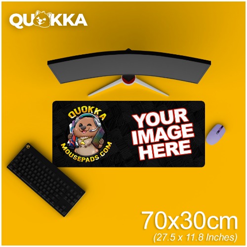 Custom Mousepad 700x300mm - Black Stitched / 3mm