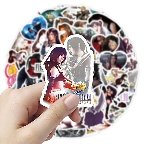 MUYINGZHUO Final Stickers, 50PCs Cartoon Game Stickers Pack, Aesthetic Vinyl Decals for Laptop, Hydro Flask, Water Bottle, Stickers for Kids, Toddlers, Teens, Girls (Fatsy) - Fatsy