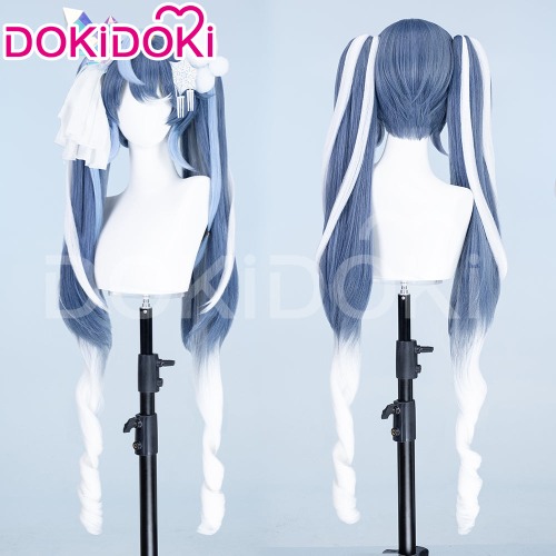 DokiDoki Cosplay Wig Long Straight Dark Blue Women Hair | Wig Only-Order Processing Time Refer to Description Page