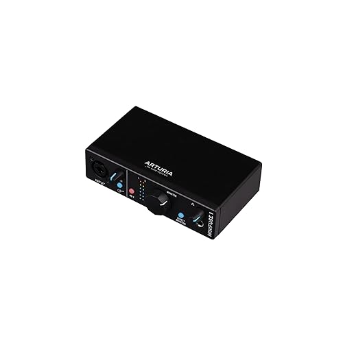 Arturia MiniFuse 1 - Compact USB Audio Interface with Creative Software for Recording, Production, Podcasting, Guitar - Black - MiniFuse 1 - Black