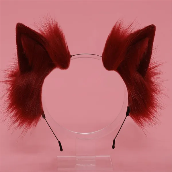 Red Kitten Ear Headband, Kawaii Cat Ear, Hairy Furry Cat Ear, Handmade Cat Ear, Kitten Ears Cosplay, Lolita Accessories, Gift For Her.