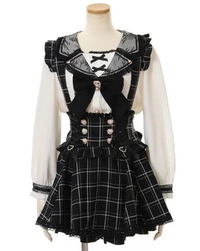 LIZ LISA Skirt W/ Suspenders