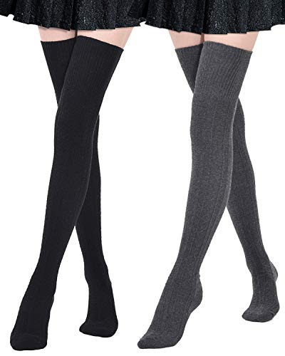 Extra Long Cotton Thigh High Socks
