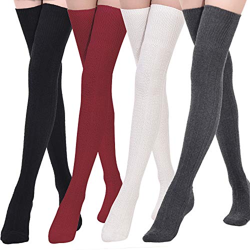 Extra Long Cotton Thigh High Socks