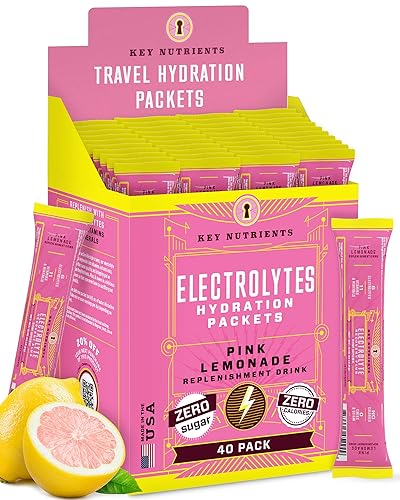 KEY NUTRIENTS Electrolyte Powder Packets -Pink Lemonade 