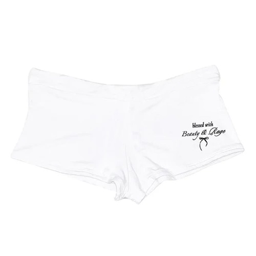 Beauty & Rage Y2K Micro Shorts | S / White
