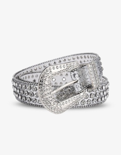Y2K Rhinestone Belt | Silver / 105cm