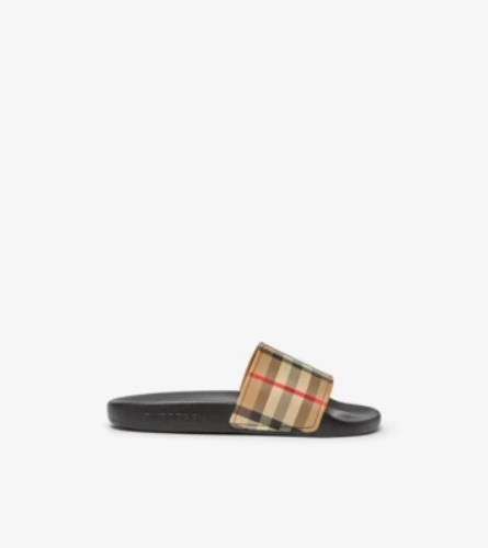 Vintage Check Slides in Archive beige - Children | Burberry® Official