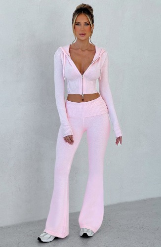 Portia Knit Pants - Pink | S