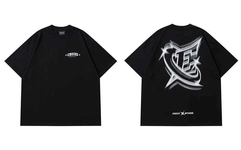 Y2K E Eternal T Shirt | Black / S