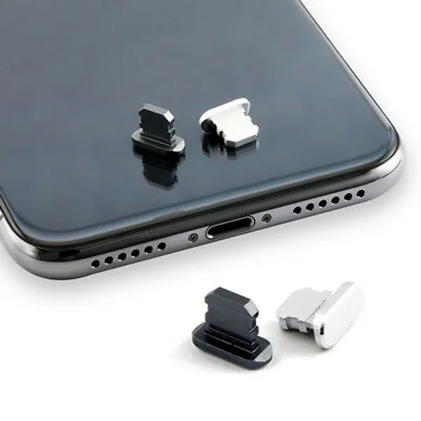 2pcs Black Anti Dust Plug Cover Charger Port Cap Phone for iPhone 7 8 XS MAX XR  | eBay