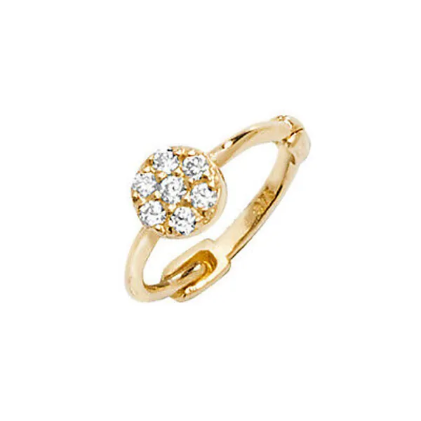 9ct Gold Cartilage Hoop Earring - Diamond Set Cluster  | eBay