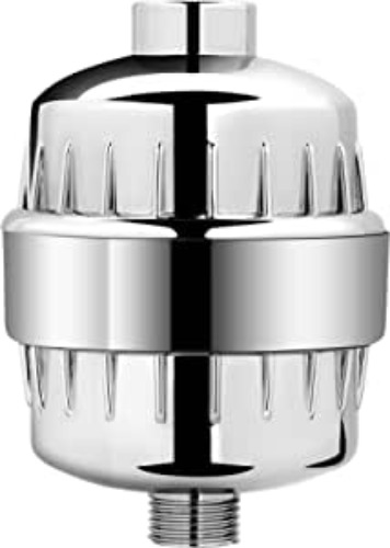 AquaBliss Multi-Stage Shower Filter w/ Replaceable Cartridge – Transform Itching, Eczema & Acne into Glowing Hair, Nails and Skin Fast. Chrome SF220
