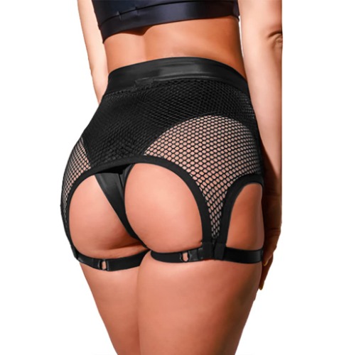 BZB Womens Booty Shorts Trendy High Waisted Yoga Hot Pants Festival Garter Clubwear Pole Dance Shorts - Medium - Black