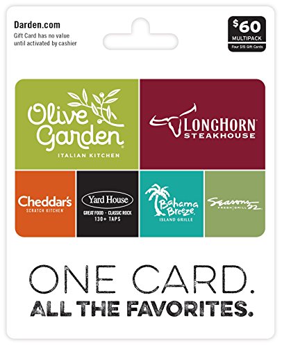 Darden Restaurants $60 Multi-Pack Gift Cards - 60 - Traditional