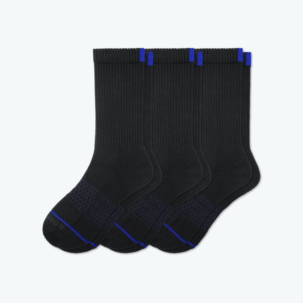 Women's Cashmere Blend Calf Sock 3-Pack | Black / Small