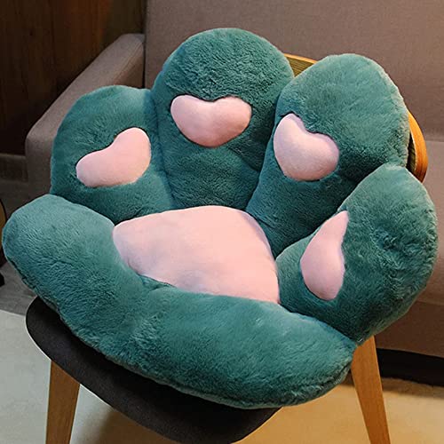 Deaboat Cat Paw Seat Cushion Chair Pads Cats Paw Shape Lazy Sofa Soft Chair Floor Cushions Cute Pillow Big Seat Pad Home Decor for Office Worker Kids Girlfriend Gift Cat Nest (Green, 27.6 * 23.6inch) - Green - 1 Count (Pack of 1)