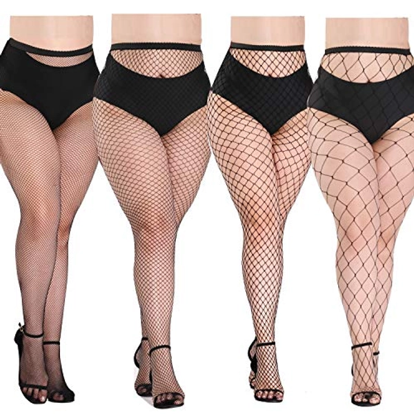 akiido Fishnet Stockings, High Waist Tights for Women, Sparkle Rhinestone Fishnets Party Rhinestone Mesh Stockings Pantyhose