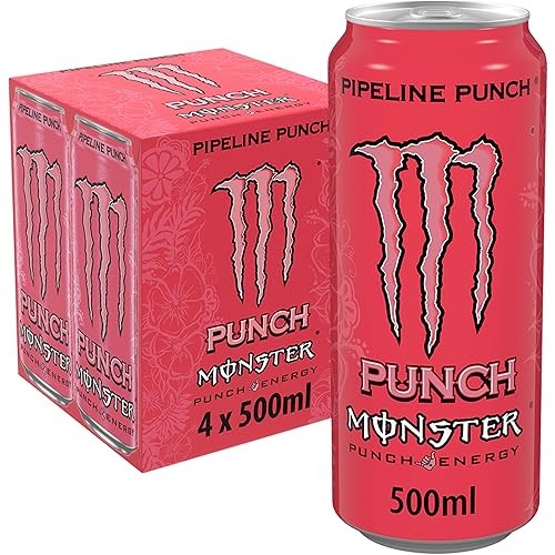 Monster Pipeline Punch Energy Drink 4 x 500 ml - 500 ml (Pack of 4)
