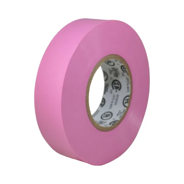 GGR Supplies T.R.U. EL-766AW Pink General Purpose Electrical Tape 3/4" (W) x 66' (L) UL/CSA Listed core. Utility Vinyl Synthetic Rubber Electrical Tape