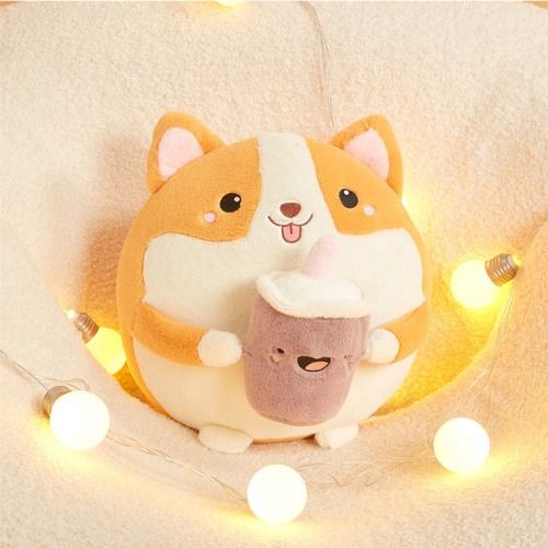 Boba Corgi Plushies - Taro / 30cm