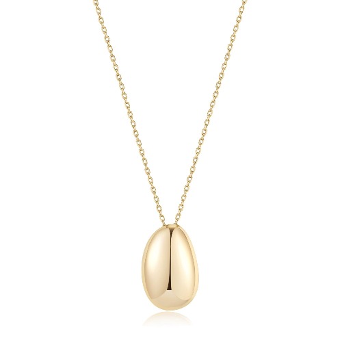 Harmony Pebble Pendant Necklace - 14k Gold Plated Sterling Silver