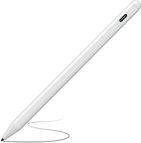Stylus Pen for iPad with Palm Rejection, XIRON Active Pencil Compatible with (2018-2023) Apple iPad Pro 11/12.9 inch, iPad 10th/9th/8th/7th/6th Gen, iPad Air 5th/4th/3rd Gen, iPad Mini 6th/5th Gen - White