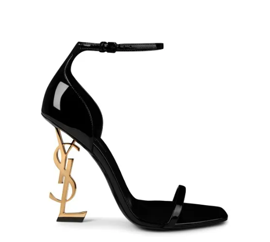 SAINT LAURENT Opyum 110 Sandals Black/Gold