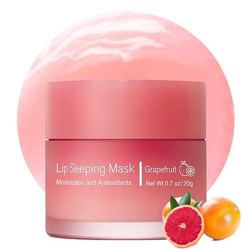 Sleeping lip mask, Nourish & Hydrate Lip Mask With Vitamin C, Antioxidants, Lip Balm, Lip Skin Care, Improve Lip Color, Reduce Lip Lines (Grapefruit) - Grapefruit