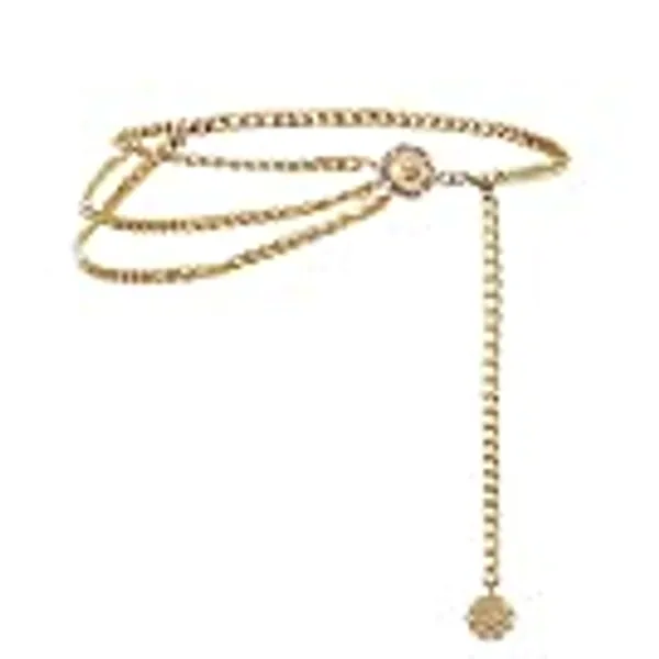 Eyraevor Women Long Tassel Waist Chain Belt Multilayer Body Belly Chain for Dress