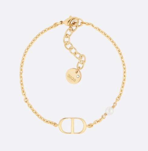 Dior - Petit CD Bracelet Gold-Finish Metal with A White Resin Pearl - Women Jewelry | Google Shopping
