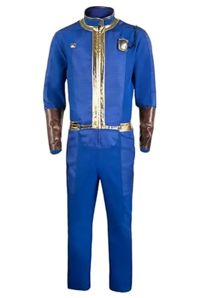 Eusnady Vault 88 Costume Sole Survivor Vault 88 Cosplay Jumpsuit Onesie Arm Guards Outfits for Men Women Halloween Party