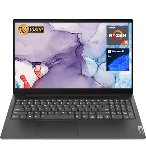 Lenovo V15 Laptop, 15.6" FHD Display, AMD Ryzen 5 5500U Hexa-core Processor (Beat Intel i7-1065G7), 40GB RAM, 2TB SSD, HDMI, RJ45, Numeric Keypad, Wi-Fi, Windows 11 Pro, Black