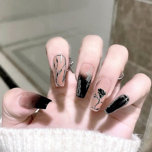 Dark Gothic Press On Nails - 26