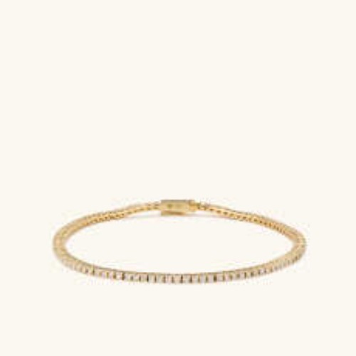 14k Yellow Gold Diamond Tennis Bracelet | Mejuri