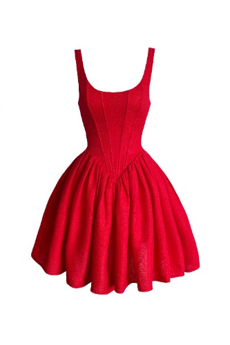Dahlia Red Mini Dress | XS