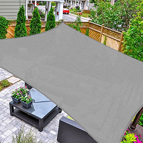 ASTEROUTDOOR Sun Shade Sail Rectangle 16' x 20' UV Block Canopy for Patio Backyard Lawn Garden Outdoor Activities, Gray - Gray - 16' x 20'