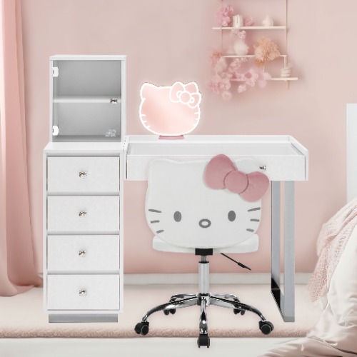 Hello Kitty x Impressions Vanity SlayStation Duet Vanity Desk - Silver