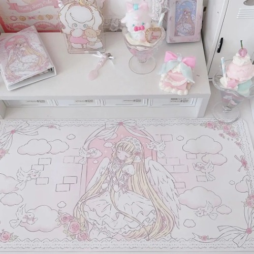 Sleepy Angel Pink Desk Pad - Small 30x60cm