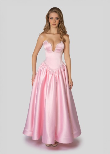 Pink Midi Ballgown