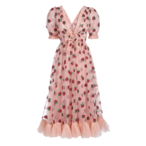 Strawberry Midi Dress | L