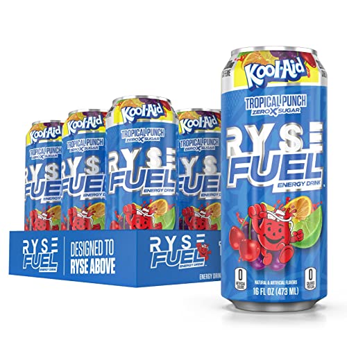 RYSE Fuel Energy Drink | On The Go Energy | 0 Sugars | 0 Calories | Vegan | 200mg Caffeine | 12 Pack (Kool Aid) - Kool Aid