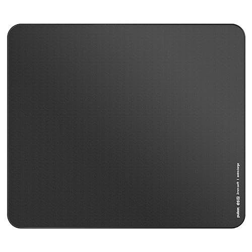 Pulsar - ES2 Esports Professional Level Gaming Mouse Pad/Mat 3mm Thickness Anti-Slip Base Anti-Fray Precision Stitching 19.3in x 16.5in (XL, Black) - Black - 19.3L x 16.5W inches - ES2 3mm
